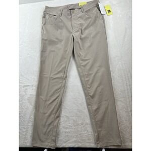 All In Motion Men's Golf Pants Slim Fit Lightweight UPF 50+, Khaki, 36x32 NWT
